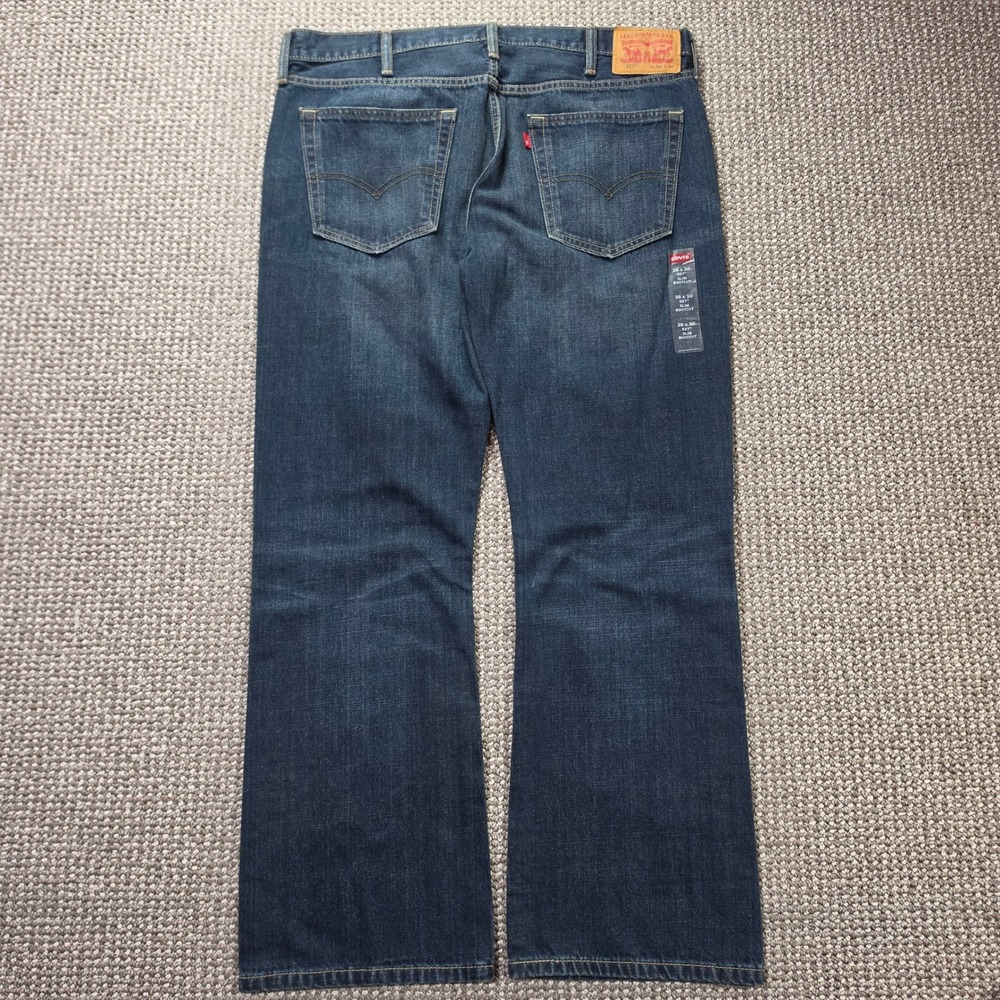 Levi's 527 Jeans Mens 38x30 Slim Bootcut Dark Wash Blue Denim NWT